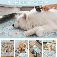 Lahome Botanical Washable Reusable Pee Pads for Dogs, 36x48 - Blue-01 / 3FT x 4FT (Pack of 2) - image 3