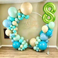 Number Balloons 1st Birthday Decorations - Light Green / Number 3 - image 3