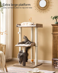 43.7" Modern Cat Tree for Large Cats, Quick One‑Person Assembly – Essentials for Cats - Gray / 23.6"L x 23.6"W x 43.7"H - image 3