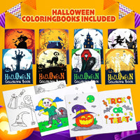 Garma 24-pack mini Halloween coloring books for kids with ghost and pumpkin designs - view 2