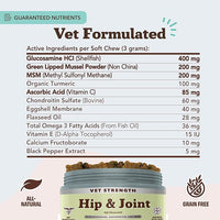 Natural Dog Company Vet Strength Hip & Joint Chews for Senior Dogs (90ct) Joint & Flexibility Support, Arthritis Relief for Senior Dogs, 1.3X Glucosamine, 2X Green Lipped Mussel & MSM for Dog Mobility