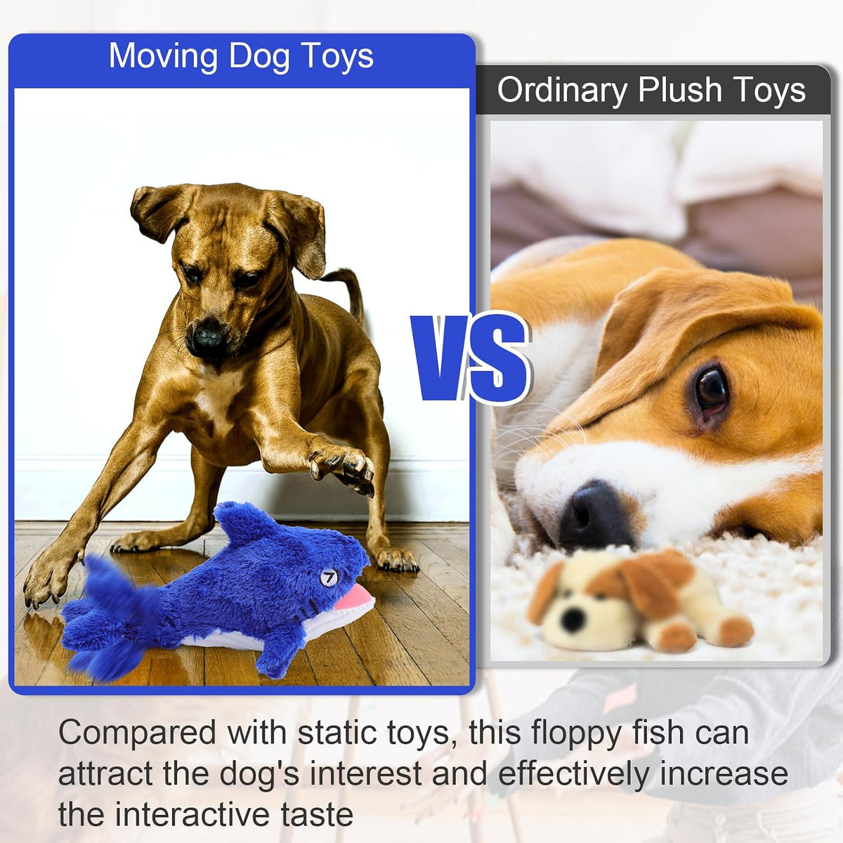 Mity rain Interactive Lobster Dog Toy – Essentials for Dogs - Shark - image 4