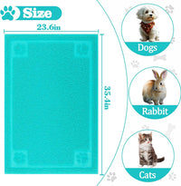 Darkyazi Pet Feeding Mat Large for Dogs and Cats - Lake Blue - image 2