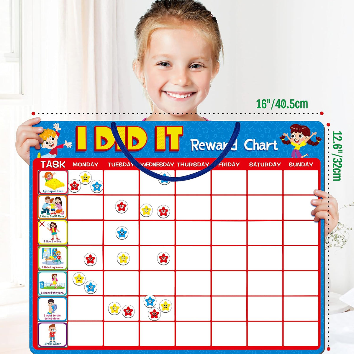 Magnetic Reward Behavior Star Chore Chart for One or Multiple Kids - Style 2 - image 4