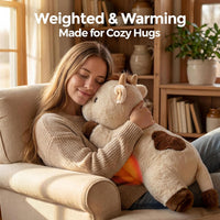 Mewaii Weighted Stuffed Animals Cow Plush, Heatable Coolable - White - image 2