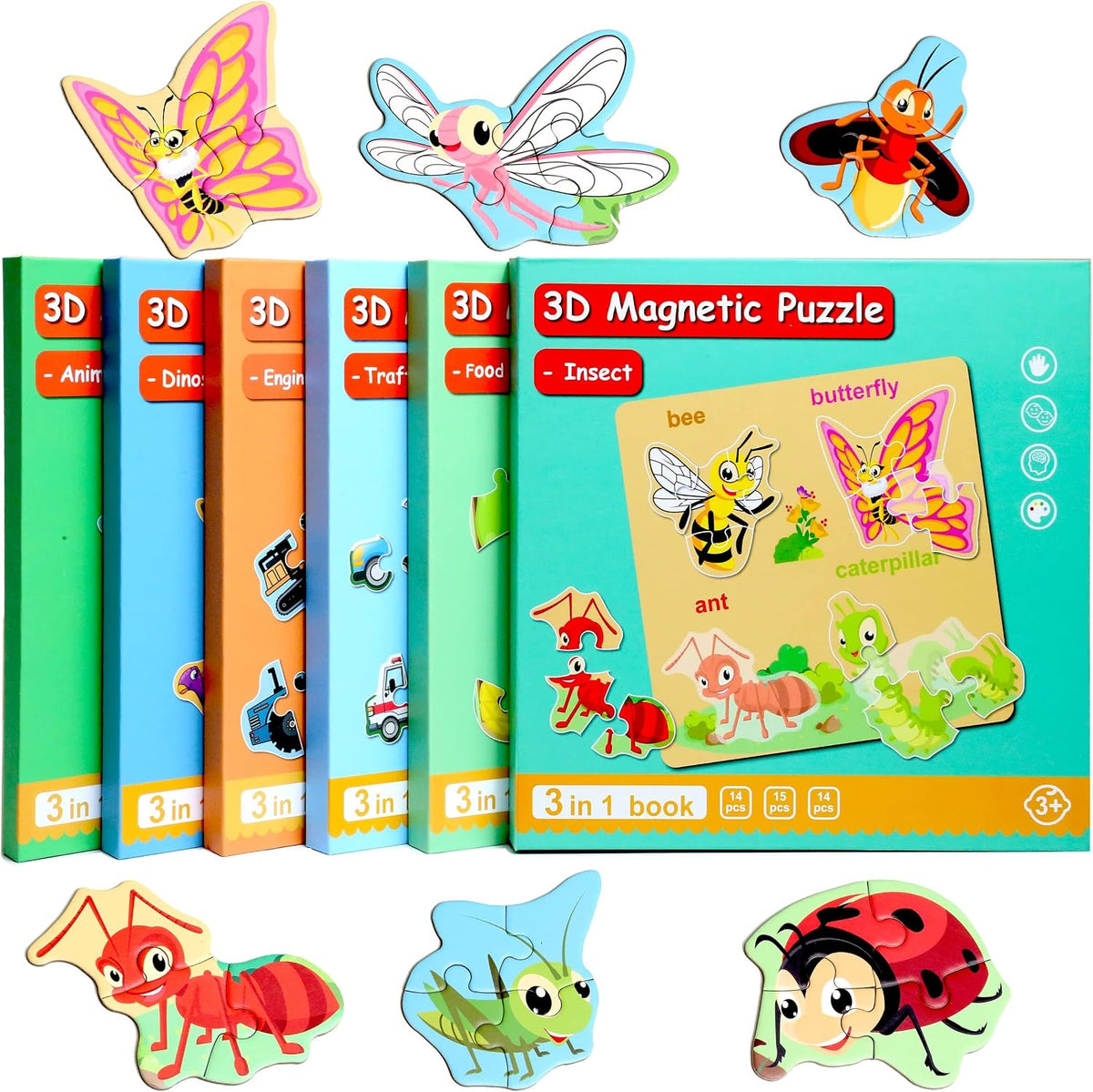 Magnetic Puzzles for Kids Ages 3-5 - Insect
