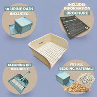 Rabbit Litter Box, Extra Large Bunny Litter Box with Grate - image 4