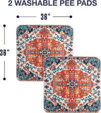 Washable Pee Pads for Dogs - Super Absorbent Reusable Puppy Training Pads - 100% Waterproof, Leak-Proof & Non-Slip Whelping Pads for Pet Housebreaking
