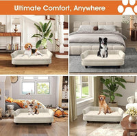 Dog Couch Sofa Bed, Comfortable Pet Sofa for Large and Medium Dogs, Soft Velvet Cushion, Durable Dog Furniture for Living Room