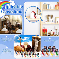 Bememo 25 mini Jesus figures in multicolor rubber, little figurines in robes - view 13