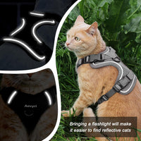 Cat Harness, Cat Harness and Leash for Walking - Light Grey / M(7-12lb) - image 3