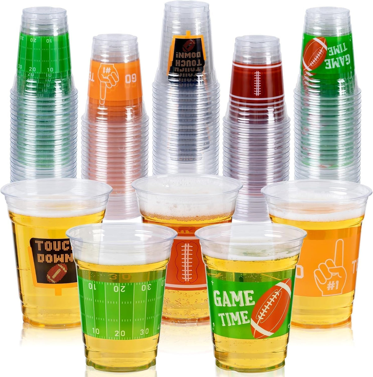 Race Car 2 Fast 2 Furious Birthday Party Decorations Cups for Boys - Green Football Cups / 50