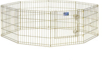 MidWest 30-Inch Exercise Pen, Single Door, 16 Sq Ft Play Area – Essentials for Dogs - Gold Zinc w/ Door / 24" H - image 2