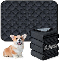 FunFurry Washable Pee Pads for Dogs - Dark Grey / 18" X 24" - 4 Pack