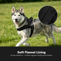 No Pull Dog Harness for Small Dogs, Soft Flannel Padded, XS - M:chest 21-27" / Black - image 2