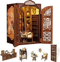Cutefun Book Nook Kit - DIY Miniature Dollhouse Kit for Adults and Teens – Fun for Kids & Family - Bookshop Memories
