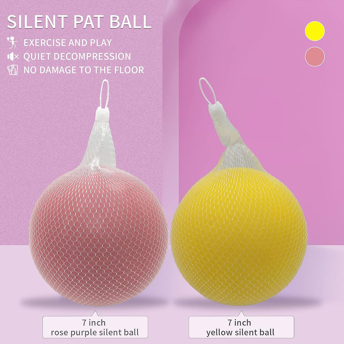 7-Inch Uncoated High Density Foam Ball - Rose Purple - image 2