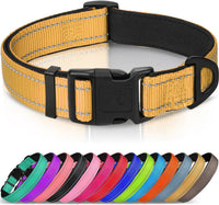 Joytale Reflective Dog Collar, Adjustable Neoprene Padded - X-Small (Pack of 1) / Khaki