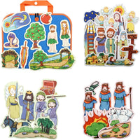 CHEFAN Noah's Ark Felt Board Bible Stories - Adam and Eve & Other 3 Bible Stories Set