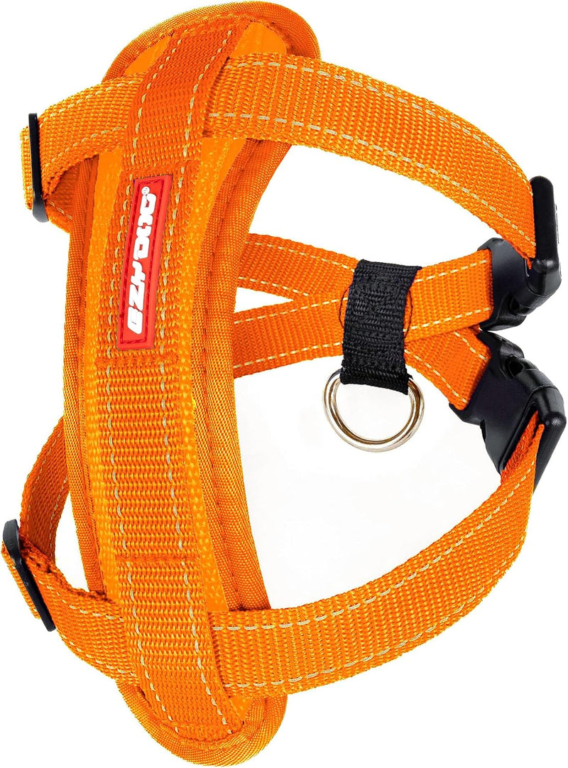 EzyDog Chest Plate No Pull Dog Harness, Escape Proof - Orange / X-Large