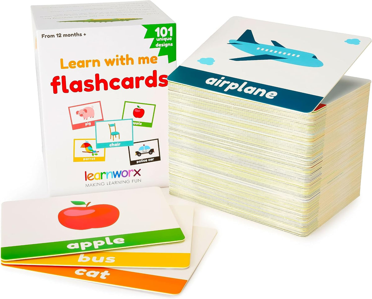 101 First Words Travel Size Flash Cards, 202 Sides - Classic Size (5½ x 4¼")