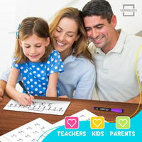 SCRIBBLEDO Dry Erase Number Line Board 12x4 Double Sided 10 Set - 5 Pack with Erasers - image 4