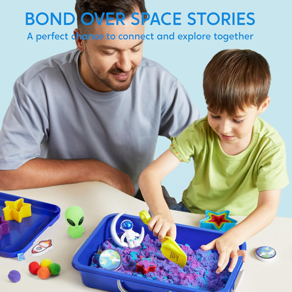 JOVA Klever Kits Construction Sensory Bin for kids Glow - Space - image 3