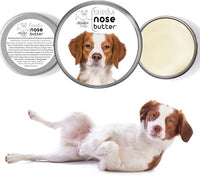 The Blissful Dog Brittany Spaniel Nose Butter for Dry, Cracked Skin, Lick-Safe Dog Nose Balm with Moisturizing Shea Butter, Almond, Olive, and Essential Oils, Pet Supplies, Uncented, 8 oz.
