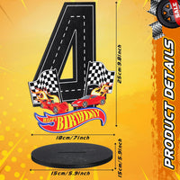MiniInflat Race Car 5th Birthday Number Sign Centerpiece Race Car - 4th - image 2