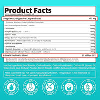 Probiotics for Dogs, Digestive Enzymes for Gut Health Support, Dog Fiber Supplement with Pumpkin for Diarrhea & Bowel Support, Upset Stomach & Gas Relief, Constipation - 90 Count Beef Flavor