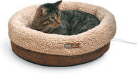 K&H Heated Cat Bed, Thermo-Snuggle Cup Bomber Indoor - Chocolate / 14 X 18 Inches / Cup Bomber