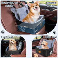 Dog Car Seats for Small/Medium Dogs up to – Essentials for Dogs - grey black - image 2