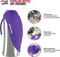PupFlask Large Dog Water Bottle - 27 Ounce / Ultra Violet - image 2
