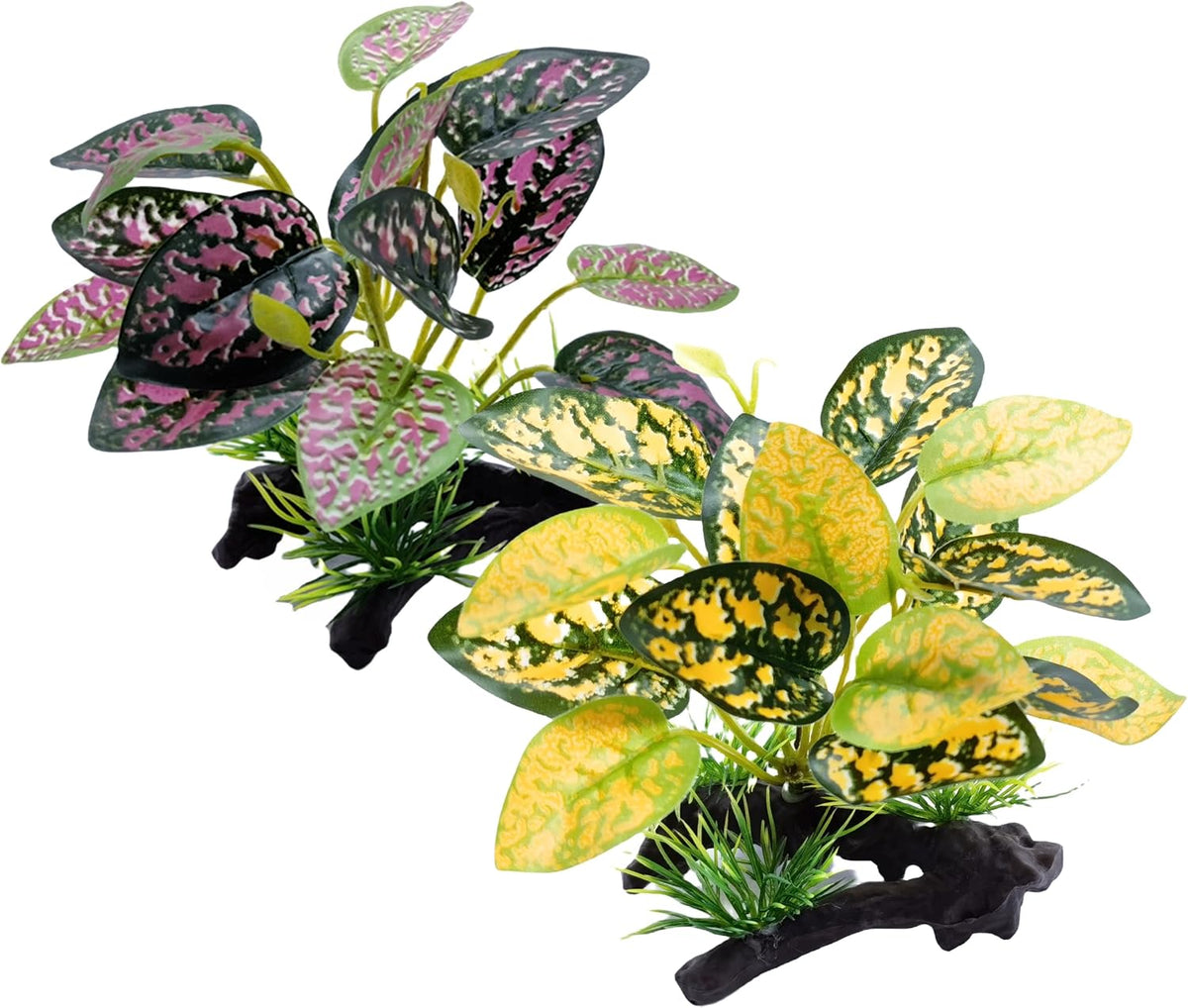 M2cbridge Artificial Fish Tank Plants Aquarium Plant Aquatic Water - 2pcs Plastic Plants