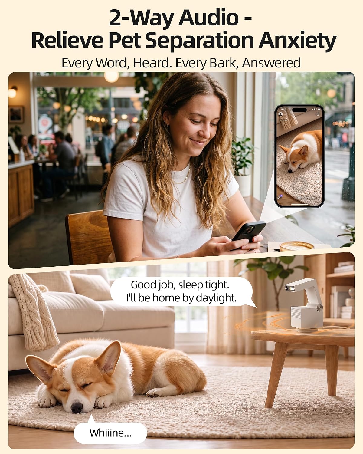 psync Genie S 2.5K pet camera with 360 degree pan and tilt and 32GB built-in storage - view 3