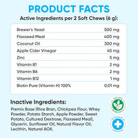 Chewable Flea and Tick Prevention for Dogs - 120 Soft Chews Made in USA - Oral Flea and Tick Control Pills for Small, Medium, Large Dogs and Puppies - Skin and Coat Supplement Treats for All Breeds