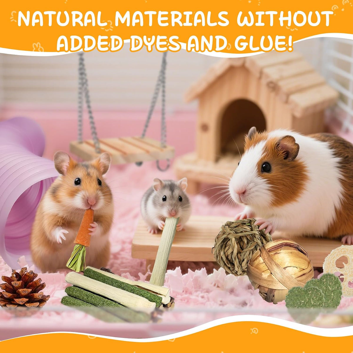 40 PCS Hamster Toys Set, Guinea Pig Toys Enrichment Hamster Tubes and Tunnels, Rat Enrichment Toy - image 3
