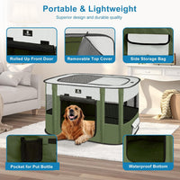 X-ZONE PET Dog Playpen, Puppy Cat Play Pen Portable Foldable Indoor/Outdoor Tent Crate Cage - Green / X-Large - image 3