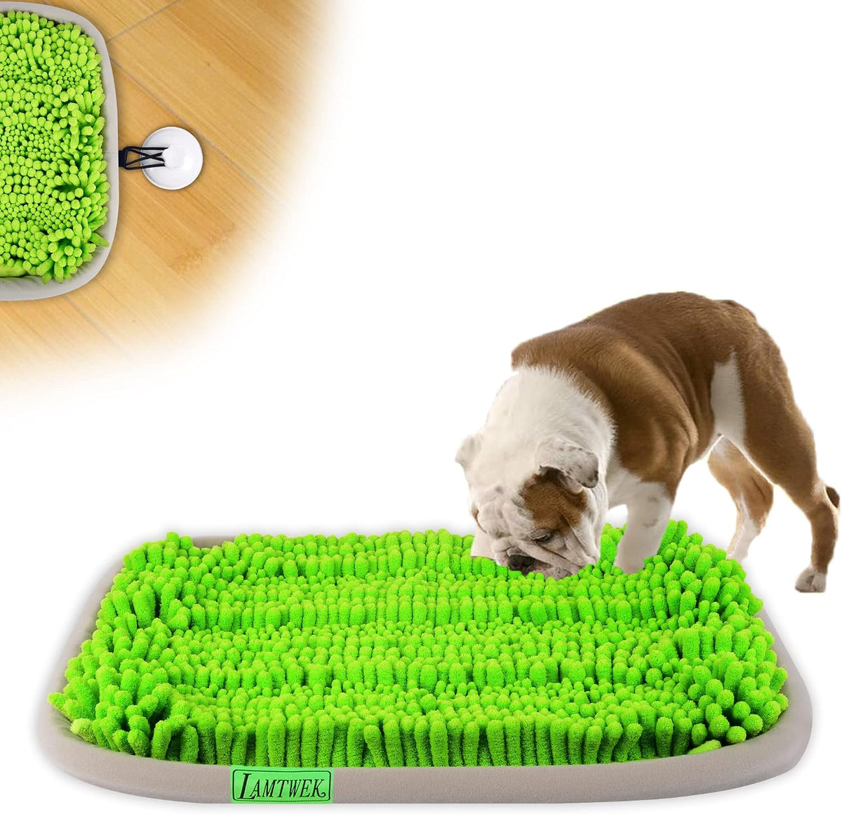 Snuffle Mat for Dogs, 17" x 21" Dog Snuffle Mat Interactive Feed Game for Boredom, Encourages - NEW-Green