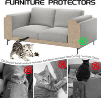 2 Pcs Self-Adhesive Cat Scratch Mat - Khaki - image 3