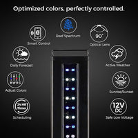 CURRENT USA 36-48" Inch Orbit Marine IC Loop LED Saltwater Reef Marine Aquarium Light with Bluetooth App Control | Wireless Lighting & eFlux Wave Pump Control for Fish Tank (4206)