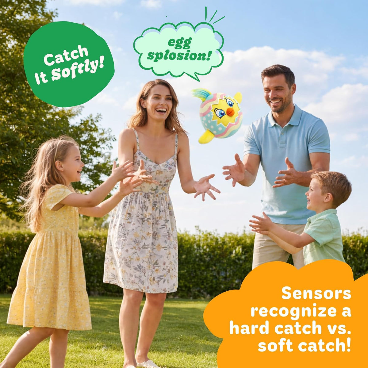 Move2Play, Egg Toss, Hilariously Wild Active Party Game for Kids - Egg Teal - image 2