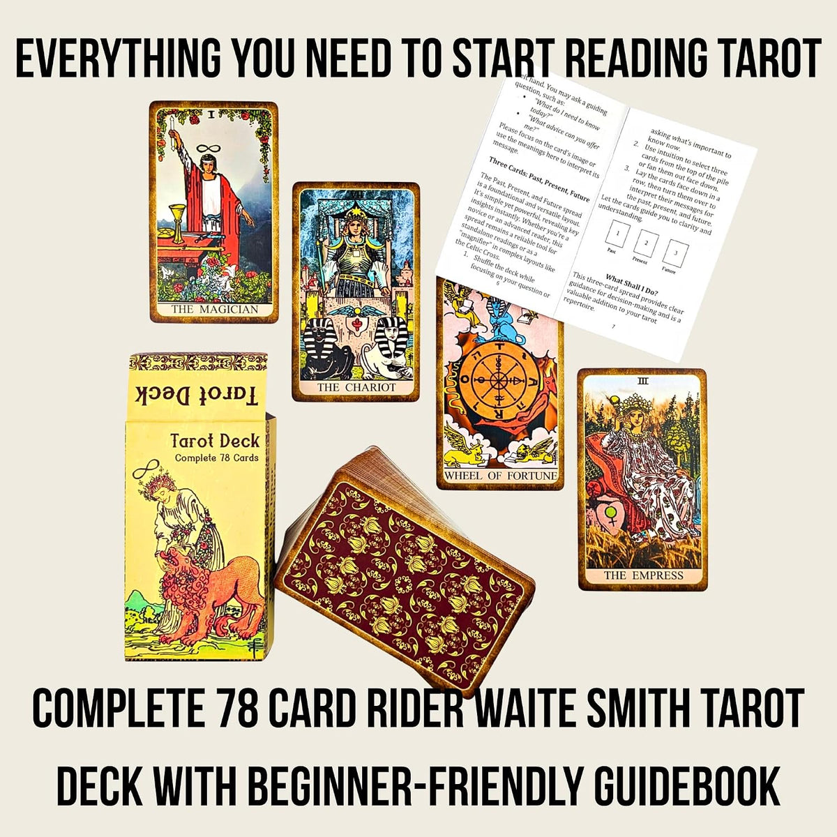 Witchy Cauldron large Rider Waite tarot cards deck with guidebook - view 7