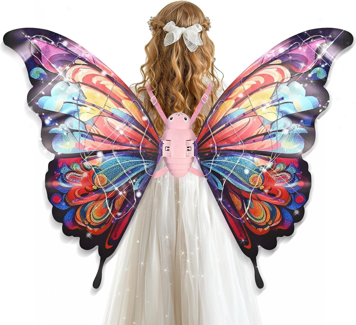 GOLDGE LED Electric Fairy Wings for Girls - Colorful