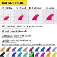 zetpo Cat Nail Caps | Cat Claw Covers | with Adhesives and Applicators (S, 20x Colors | 200 pcs)