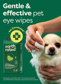 Earth Rated Dog Wipes for Paws & Butt, Deodorizing - Eye Wipes Unscented / 70 Grooming Wipes - image 3