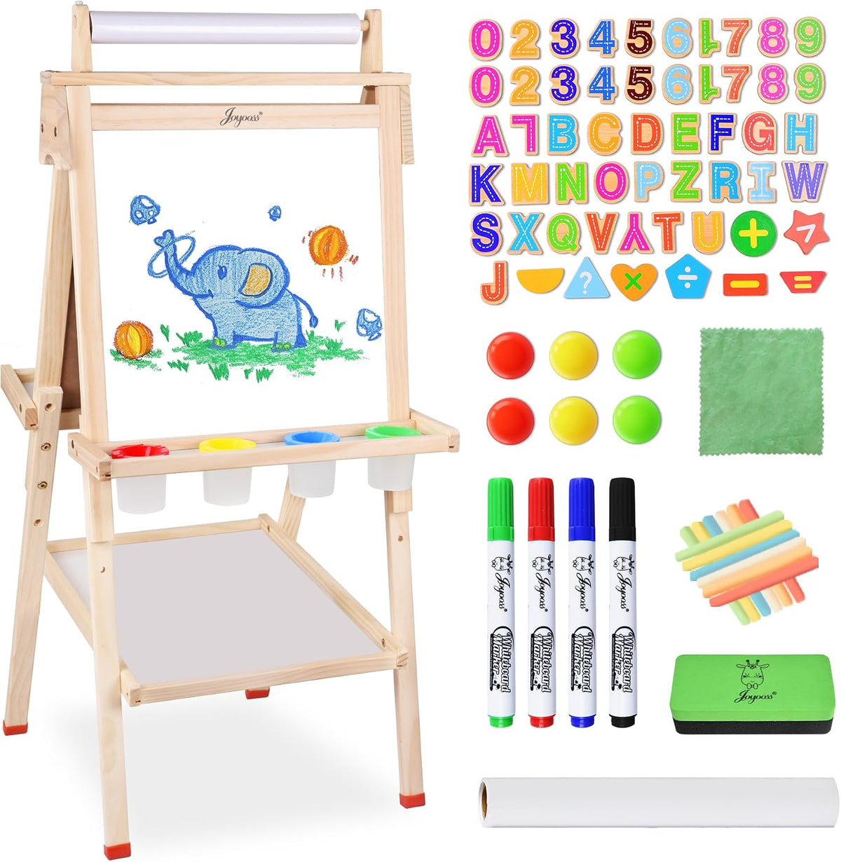 Joyooss Art Easel for Kids Easel for Toddler with Paper roll – Fun for Kids & Family - Nature