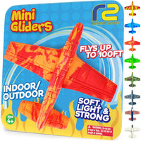 Foam Airplanes - Stocking Stuffers for Kids All Ages 4 5 6 7 8 9 10 Year Old - Best Toy Gift - Boy - Red