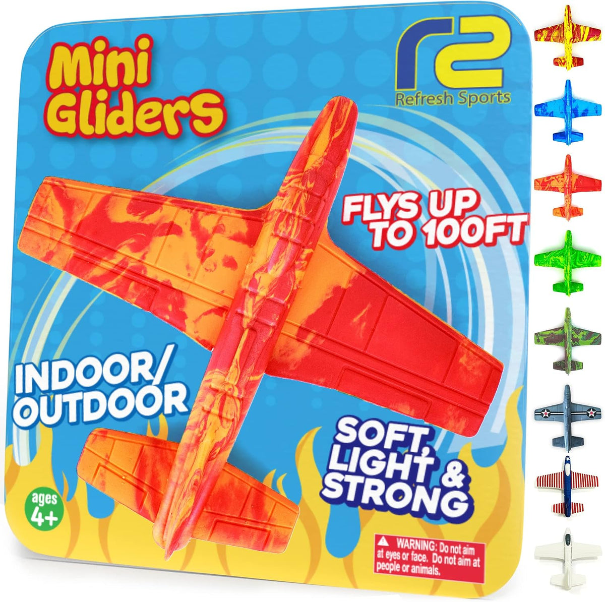 Foam Airplanes - Stocking Stuffers for Kids All Ages 4 5 6 7 8 9 10 Year Old - Best Toy Gift - Boy - Red