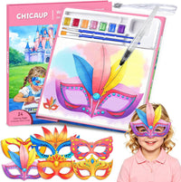 CHICAUP Paint with Water Coloring Books for Kids - Princess Mask Pink